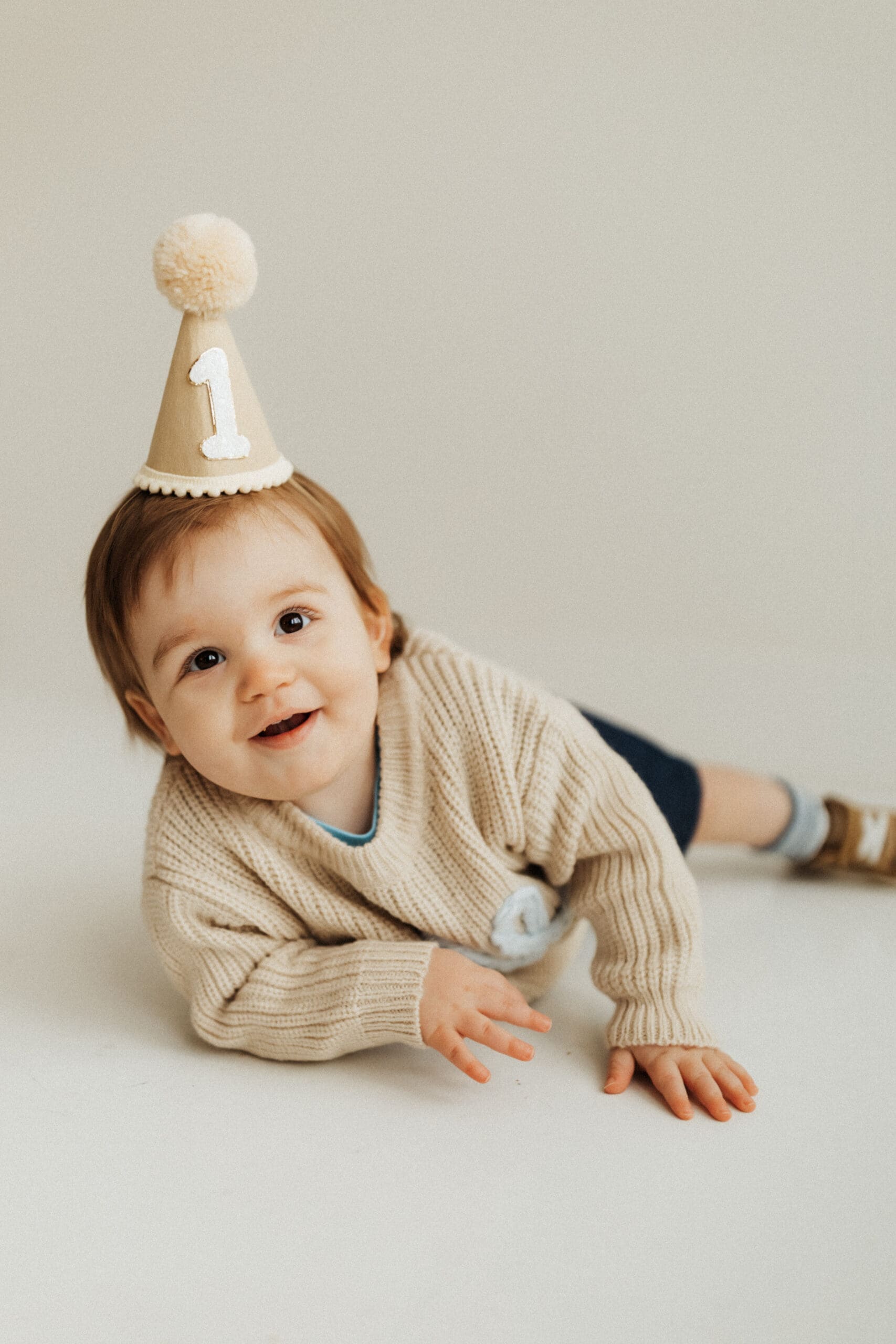South Bend studio milestone session 1 year old baby