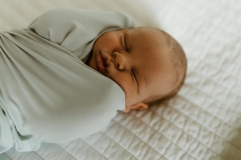 squishy baby face during lifestyle photo session in south bend