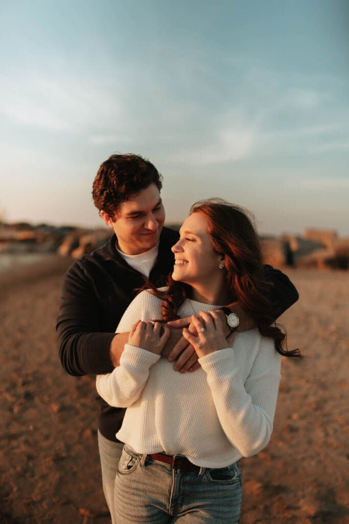couple at sunset photoshoot
