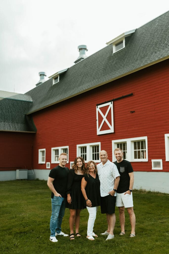 family portrait at st patrick's county park in the summertime
