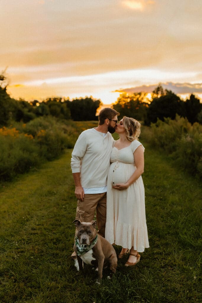 sunset maternity photo in south bend indiana