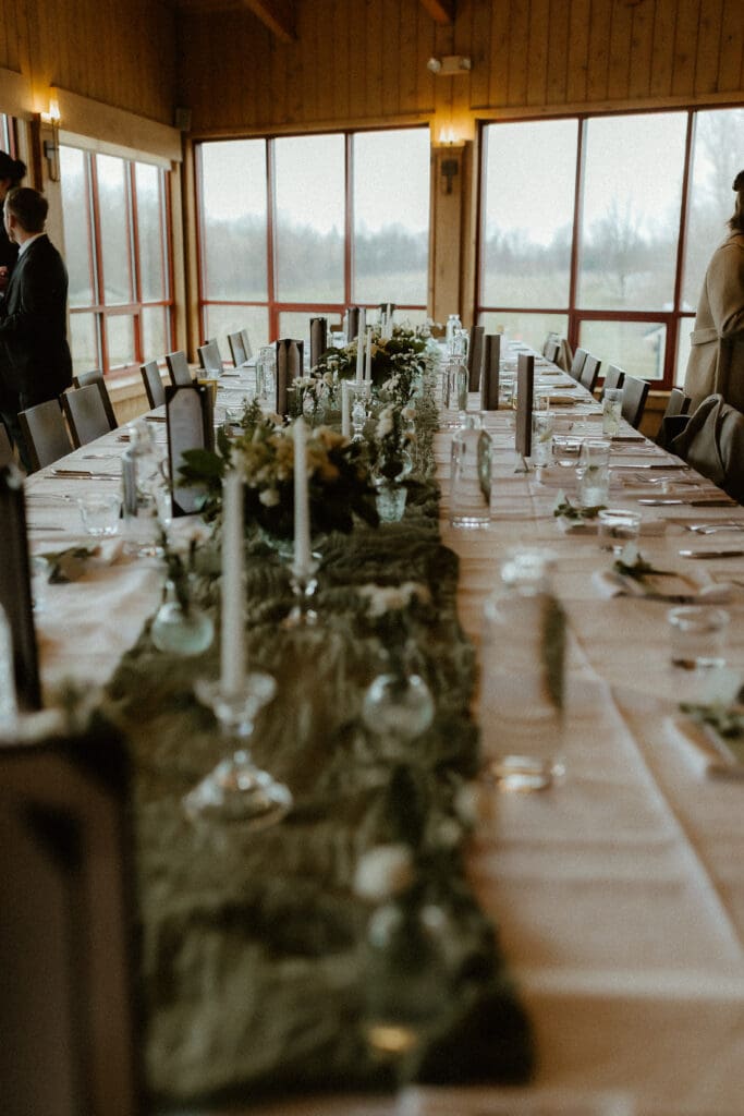 dinner table at tabor hill winery and restaurant