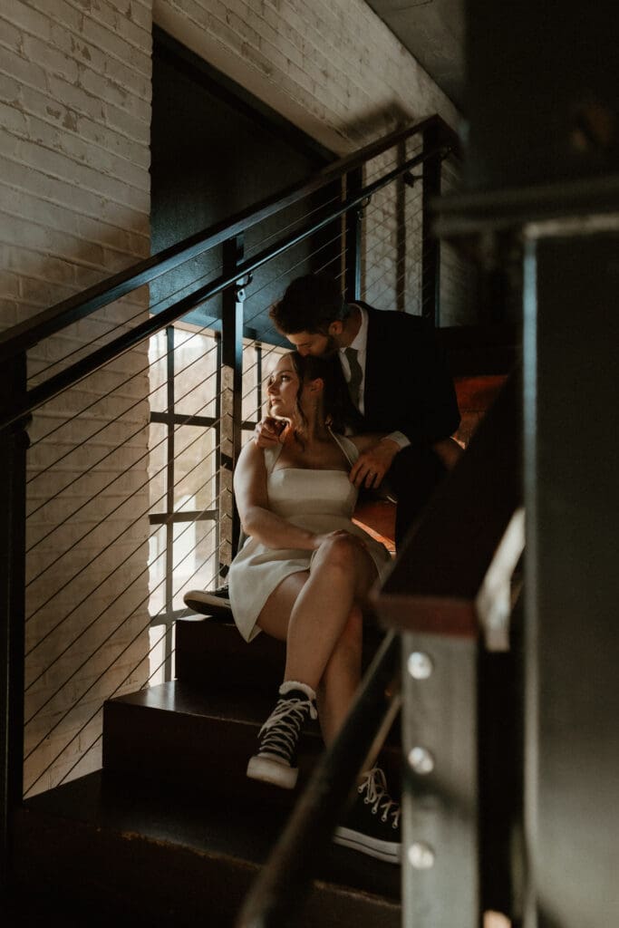 south bend wedding portrait at the brick