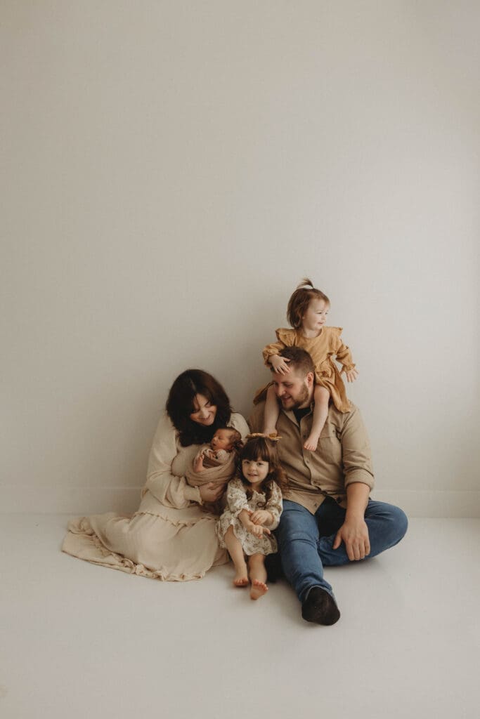 candid photograph of family photographer in south bend