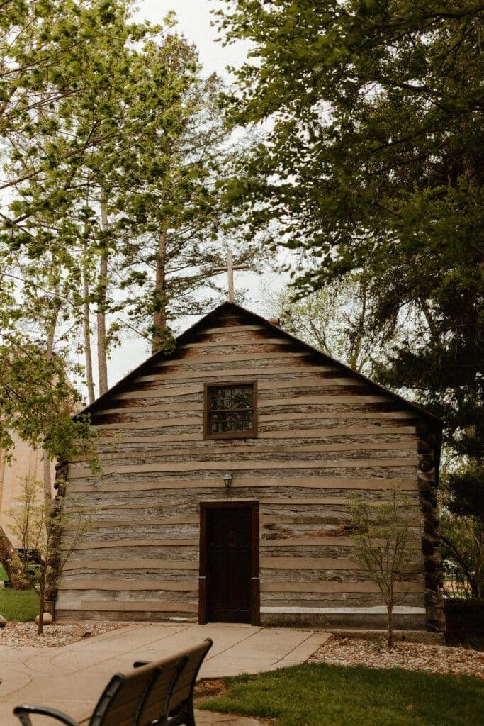 log chapel at the university of notre dame