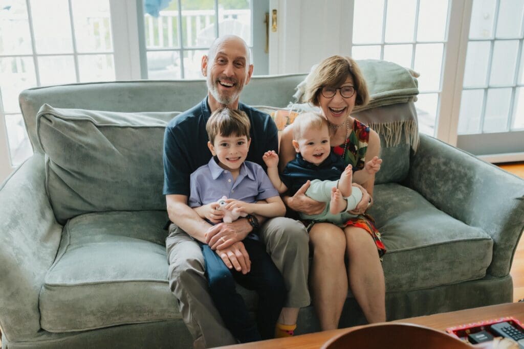 grandparents with grandchildren captured by union pier family photographer